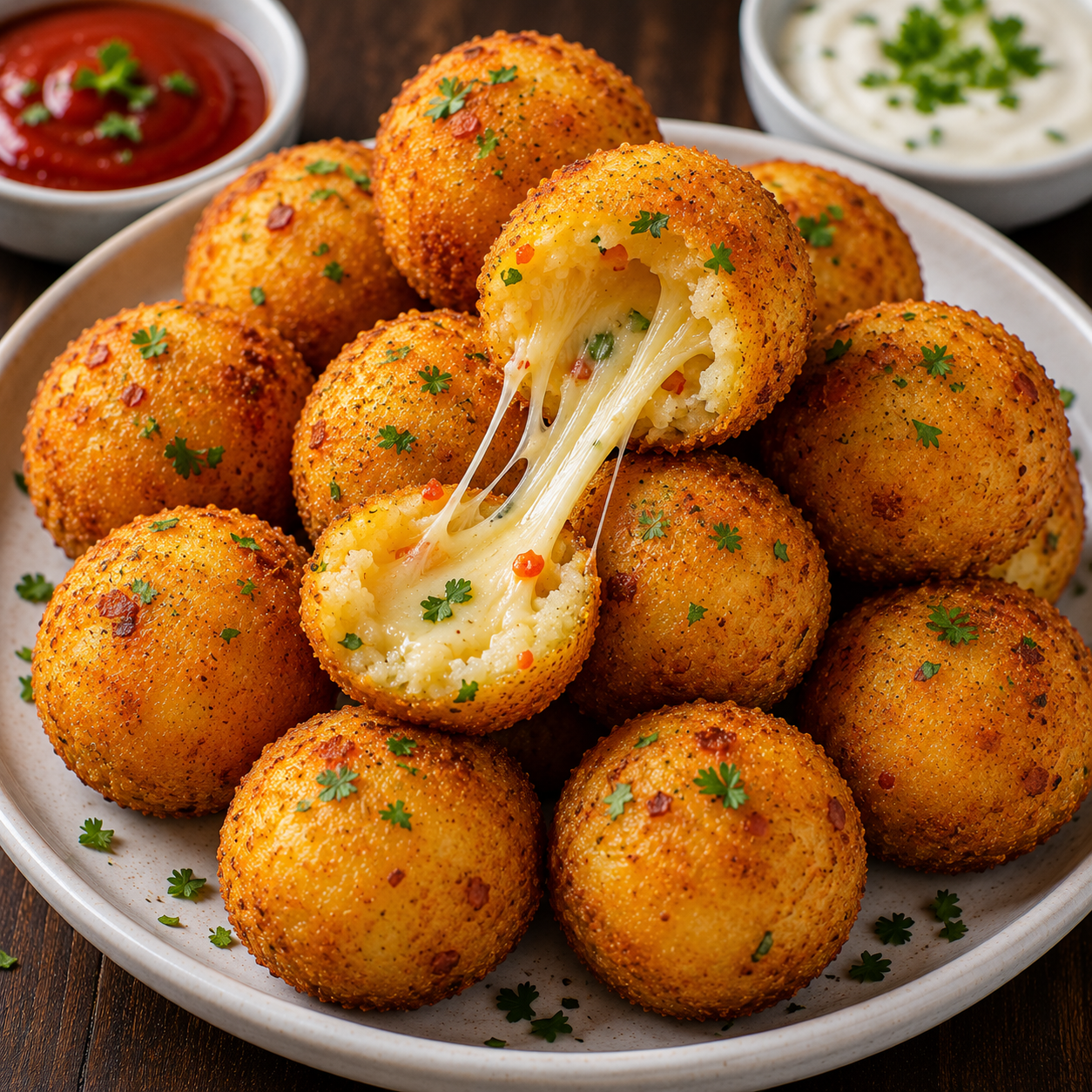 Potato Cheese Balls Recipe | Crispy Golden Cheesy Potato Bites