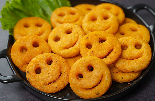 Potato Smileys | Crispy Homemade Smiley Face Potato Snacks