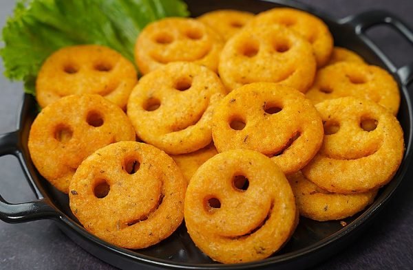 Potato Smileys | Crispy Homemade Smiley Face Potato Snacks