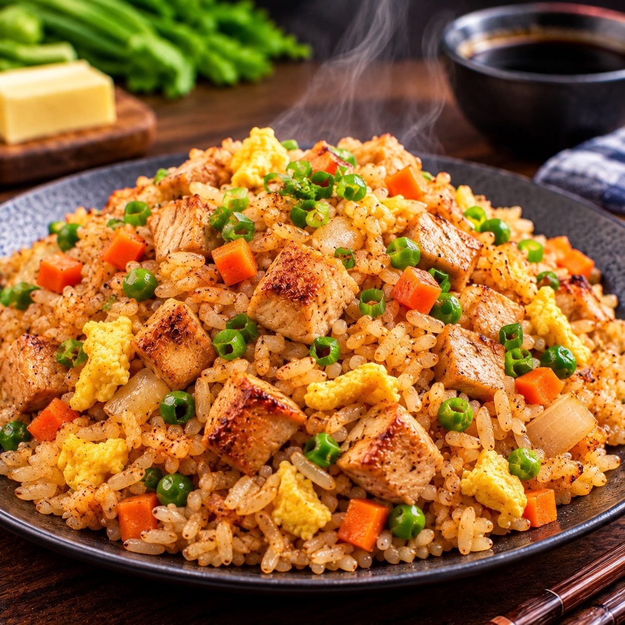 Hibachi Butter Fried Rice | Japanese Steakhouse-Style Fried Rice