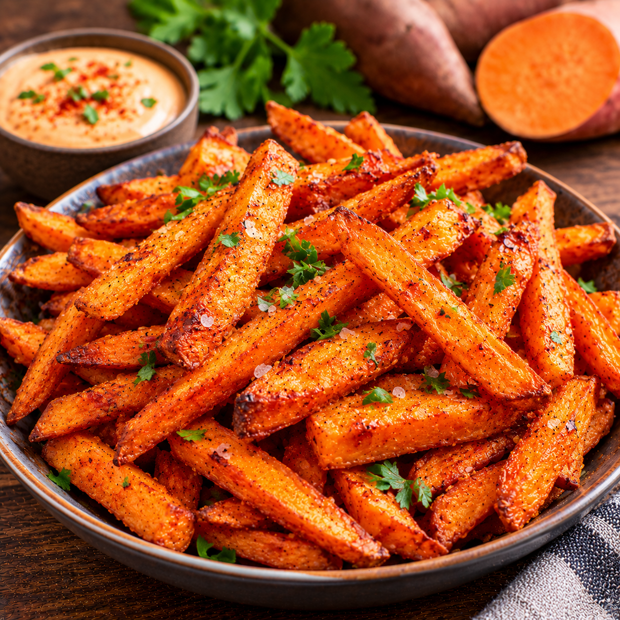 Sweet Potato Fries | Crispy Golden Homemade Sweet Potato Fries