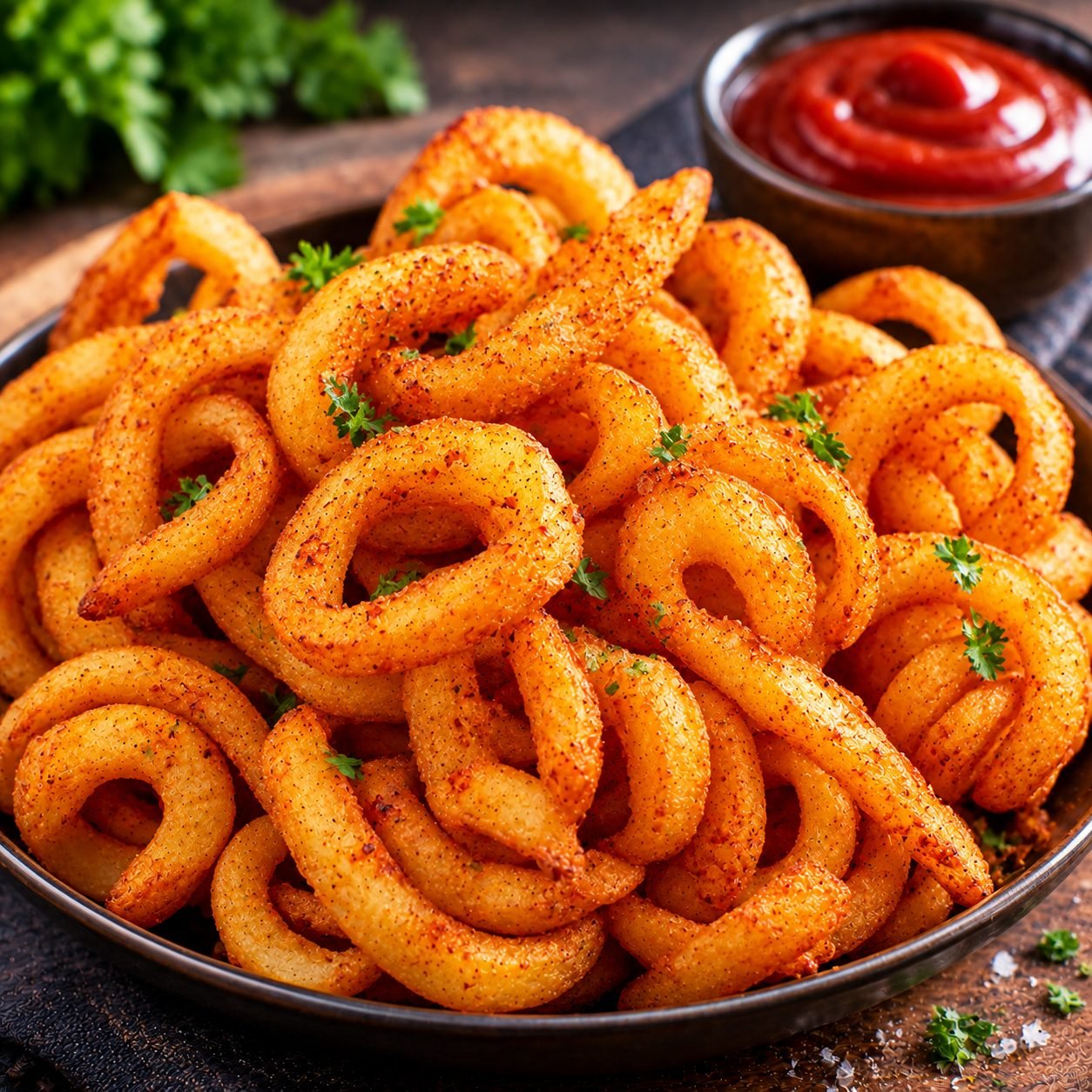 Curly Fries Recipe |Crispy Homemade Spiral French Fries