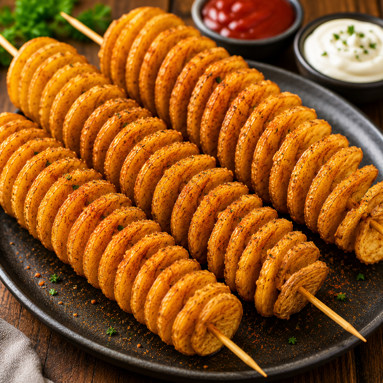 Tornado Potato | Crispy Spiral Potato on a Stick
