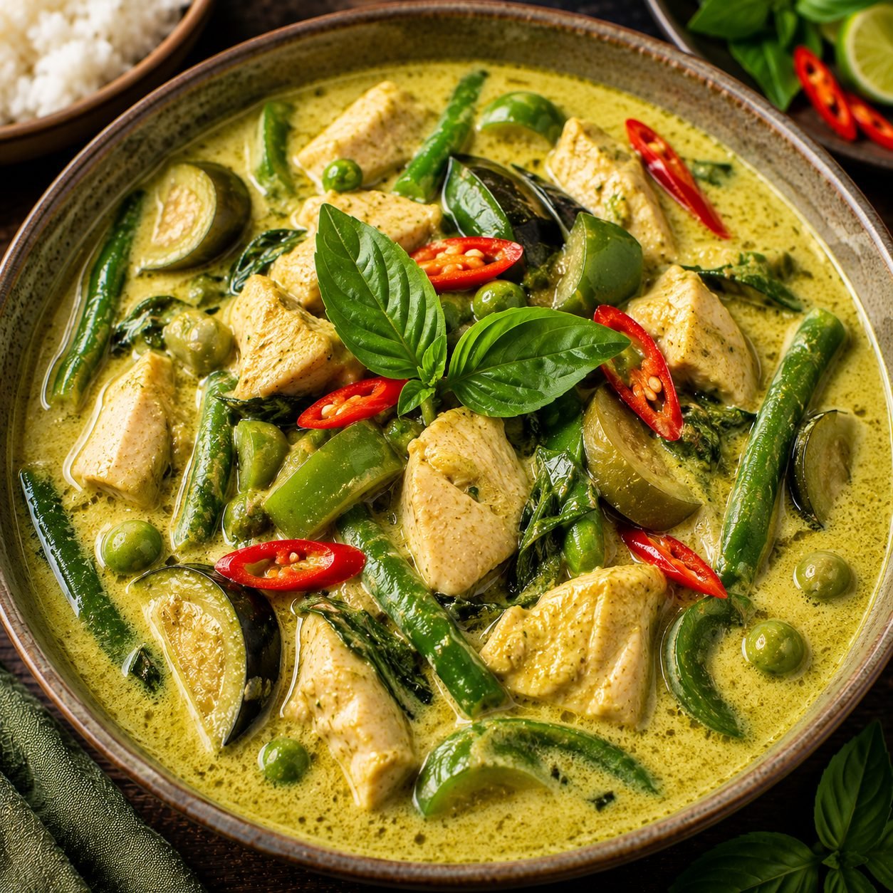 Thai Green Curry Recipe | Authentic Thai Green Chicken Curry