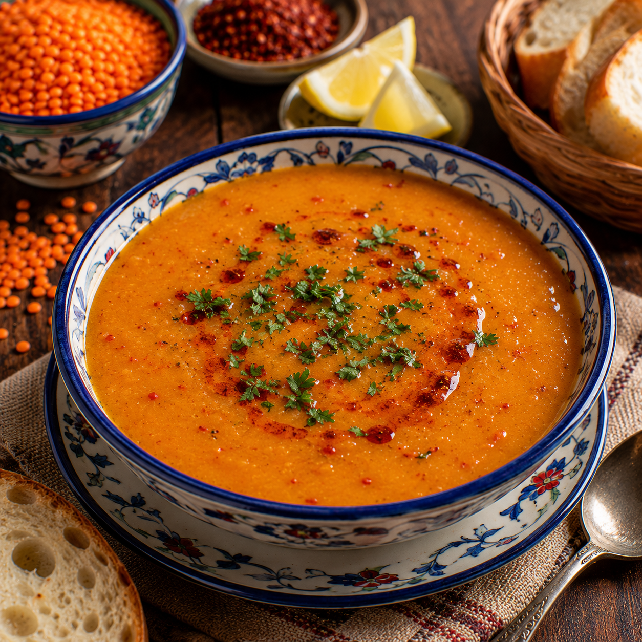 Turkish Mercimek Çorbası | Classic Turkish Red Lentil Soup