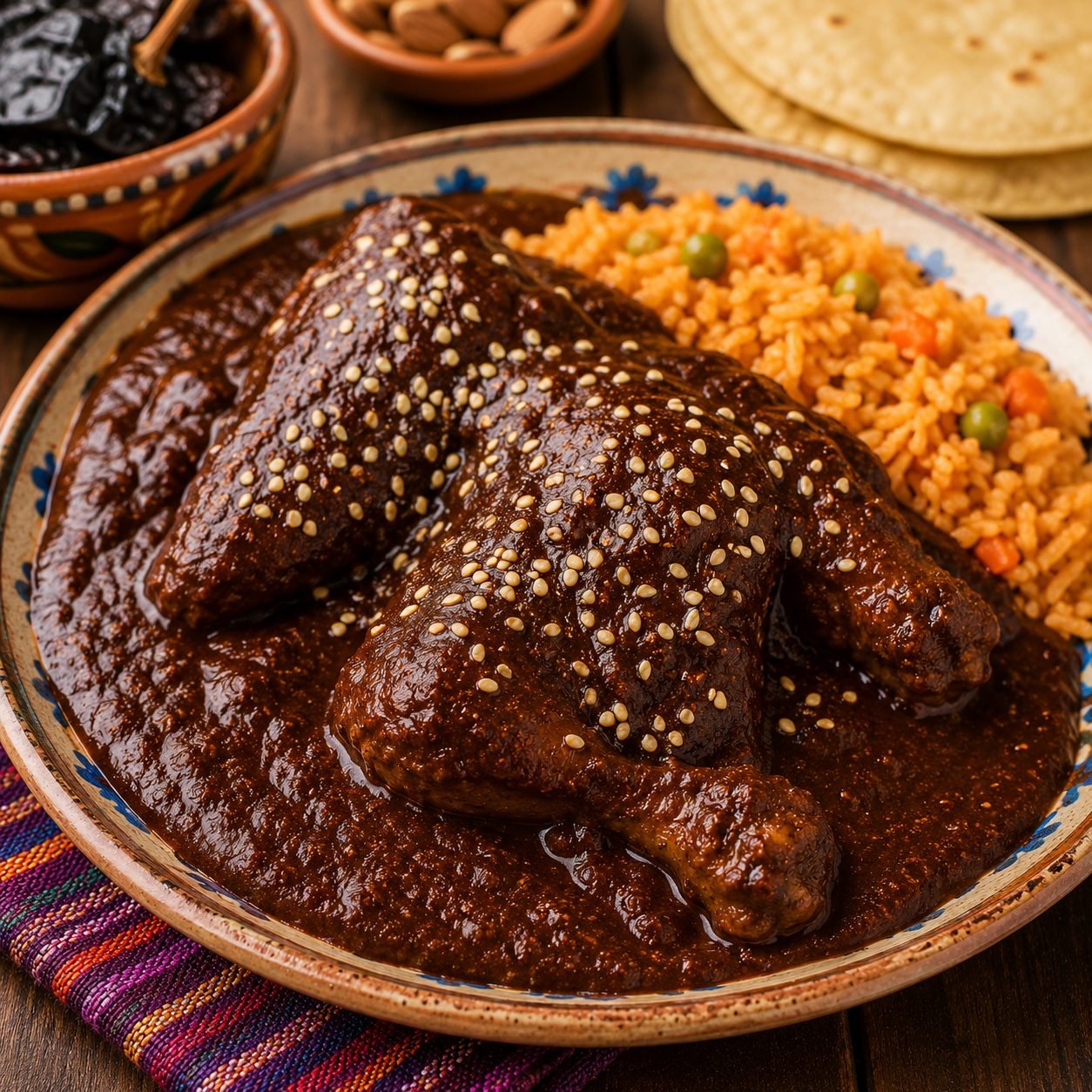 Mexican Mole Poblano | Rich Traditional Chicken with Chocolate Mole Sauce