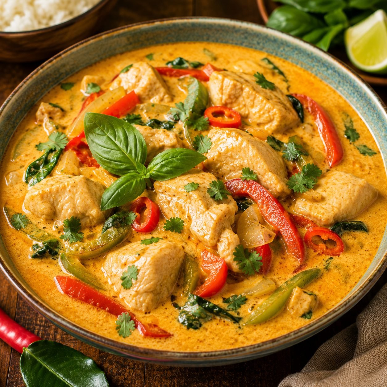 Thai Coconut Curry Chicken Recipe | Creamy Thai Chicken Curry