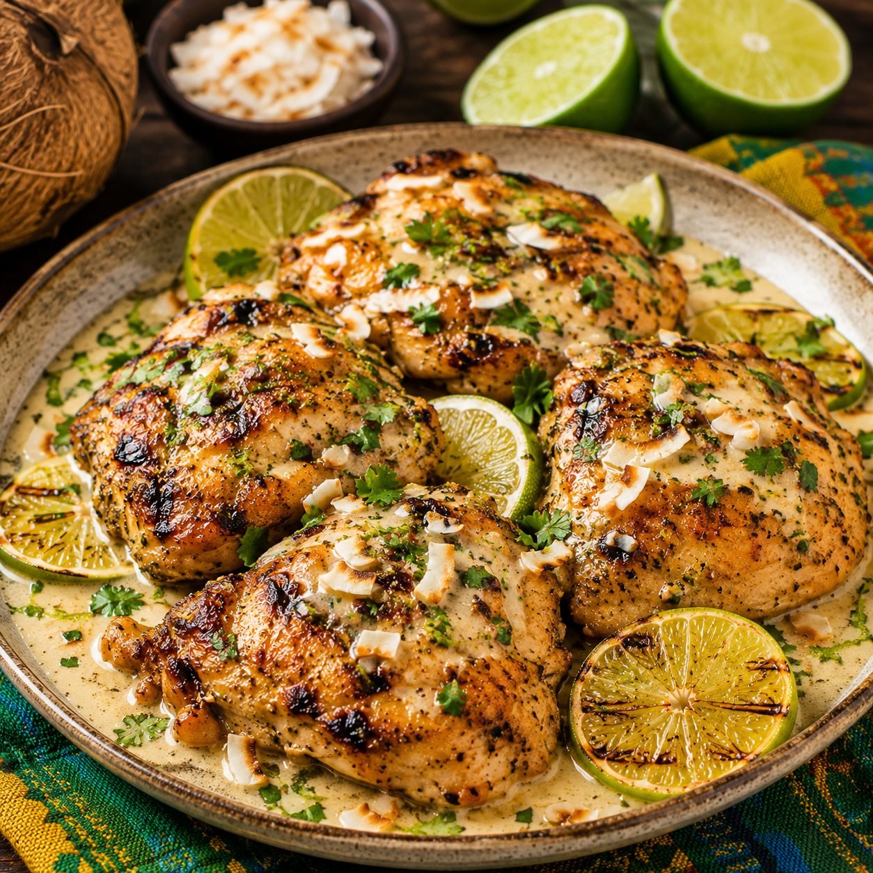 Brazilian Coconut Lime Chicken | Creamy Tropical-Style Chicken