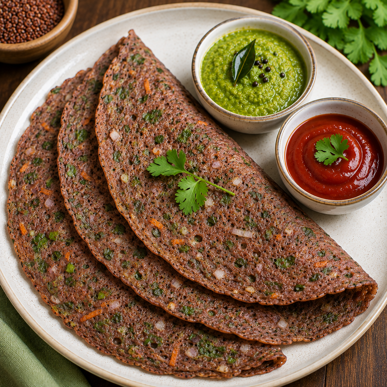 Ragi Chilla | Healthy Indian Finger Millet Pancakes