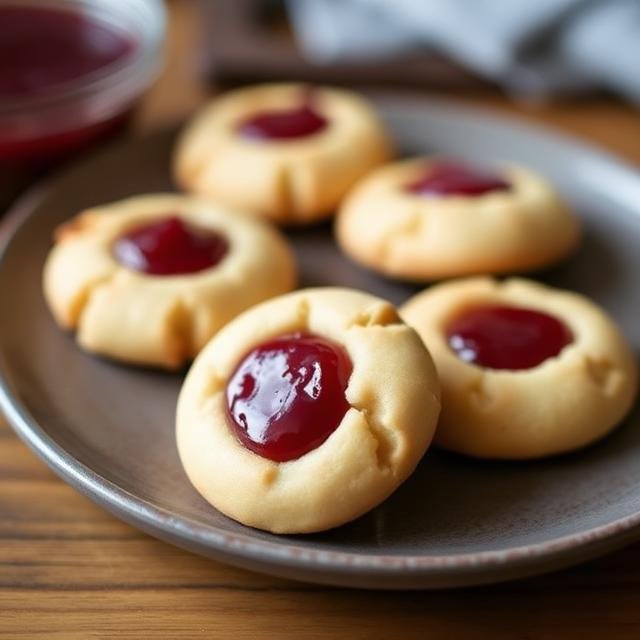 Jam Thumbprint Butter Cookies
