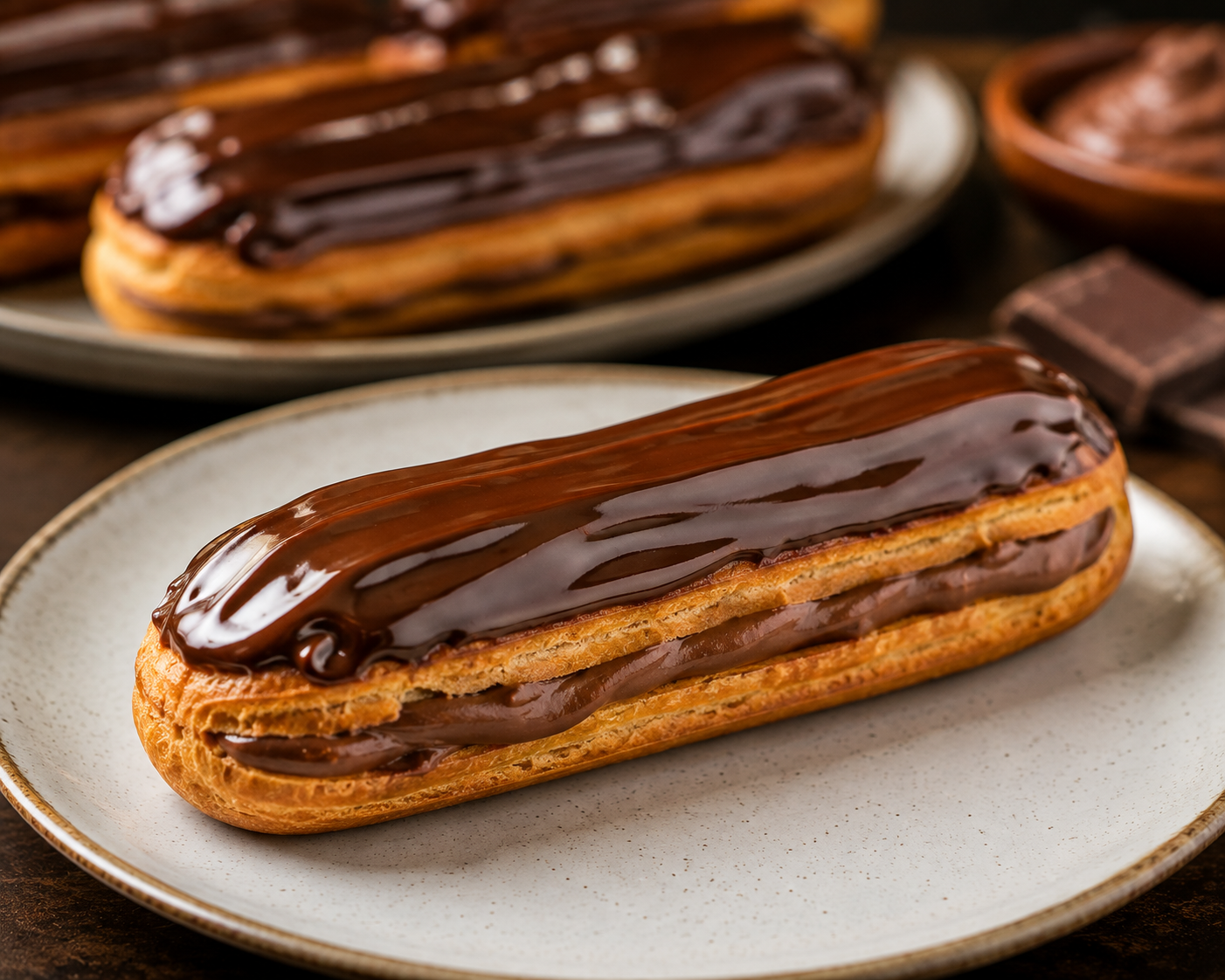Classic Chocolate Éclair | French Pastry with Creamy Filling