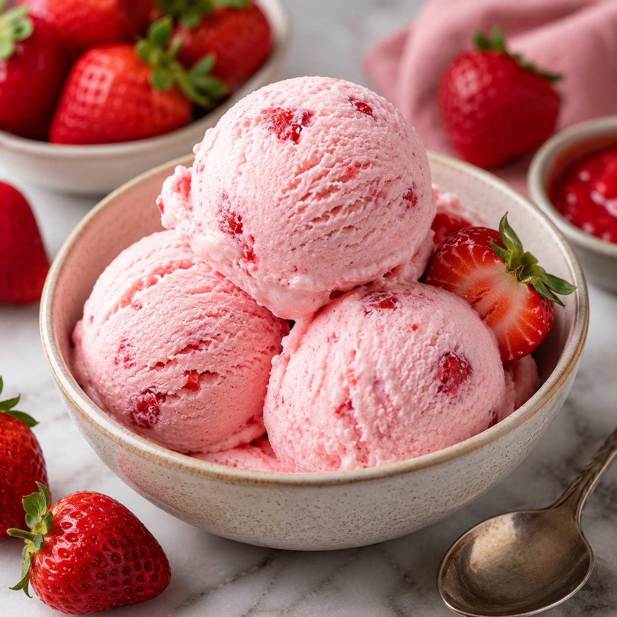 Strawberry Ice Cream Recipe | Creamy, Fresh & Easy Homemade Ice Cream