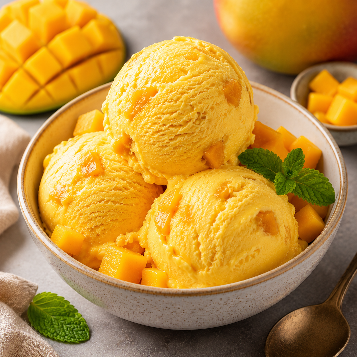 Mango Ice Cream | Creamy, Fruity & Refreshing Homemade Dessert