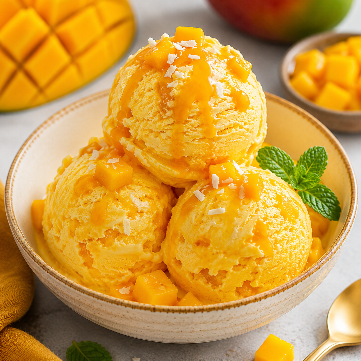 Mango Bliss Ice Cream Recipe | Creamy, Tropical & Refreshing Homemade Ice Cream