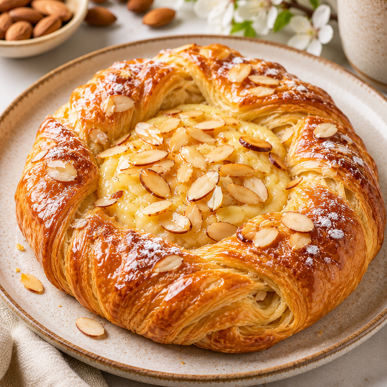Almond Danish | Buttery, Flaky & Nutty Pastry